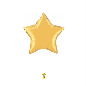 45cm Plain Foil Balloon on Weight - Round, Heart or Star