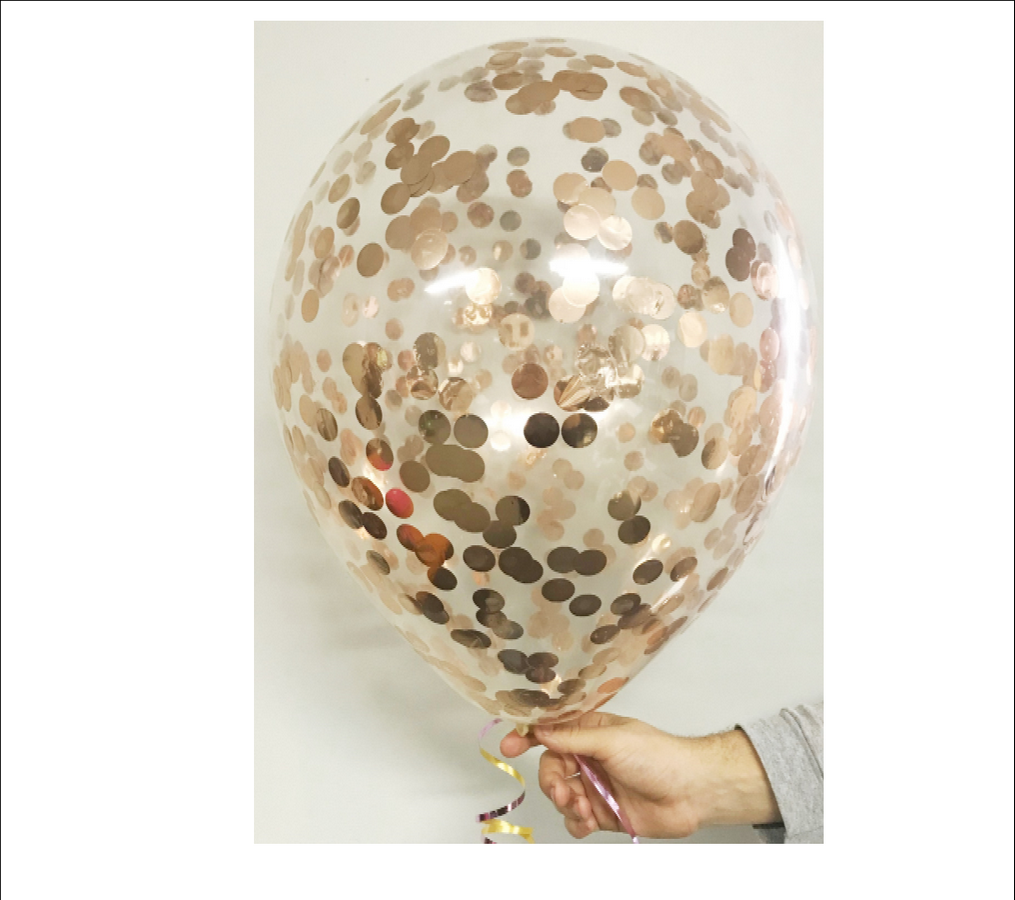 45cm (18") Clear Confetti Balloon