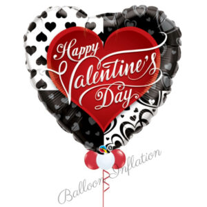 Giant 90cm Valentines Day Heart Balloon Bouquet